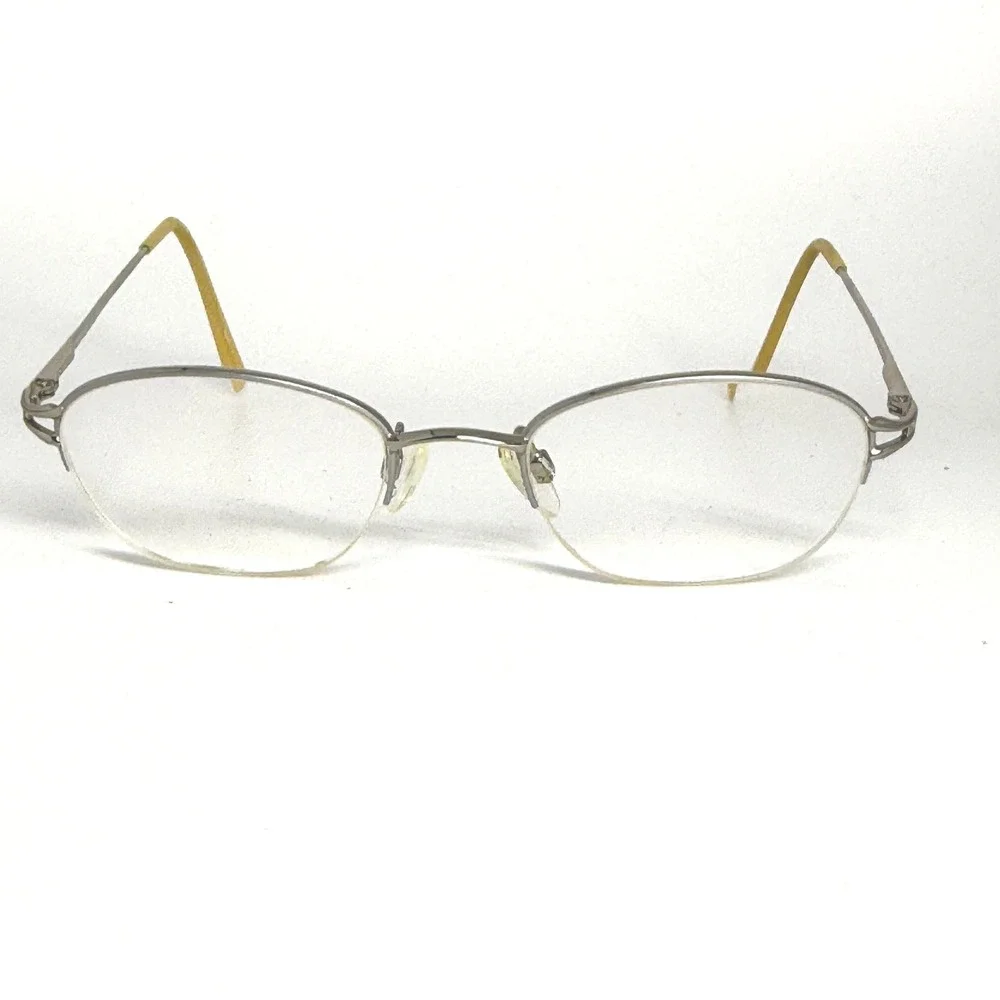 Aristar‎ Charmant AR6840 Eyeglasses Silver Oval Half Rim 49-19-135 Color 21816